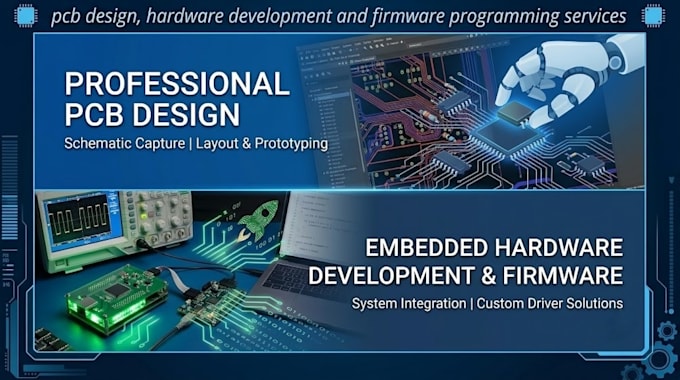 pcb design, hardware development and firmware programming services