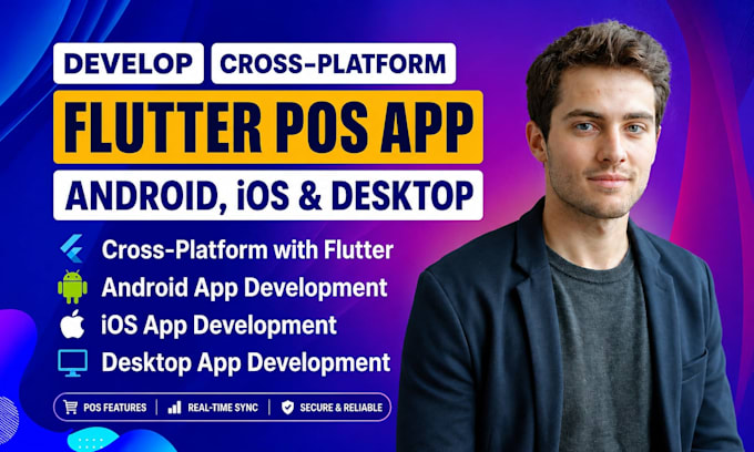 develop a flutter pos app for android ios and desktop