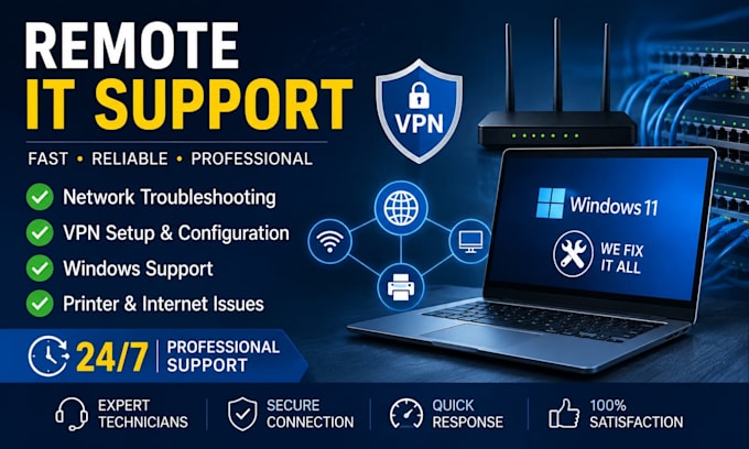 troubleshoot network,internet, VPN and connectivity issues