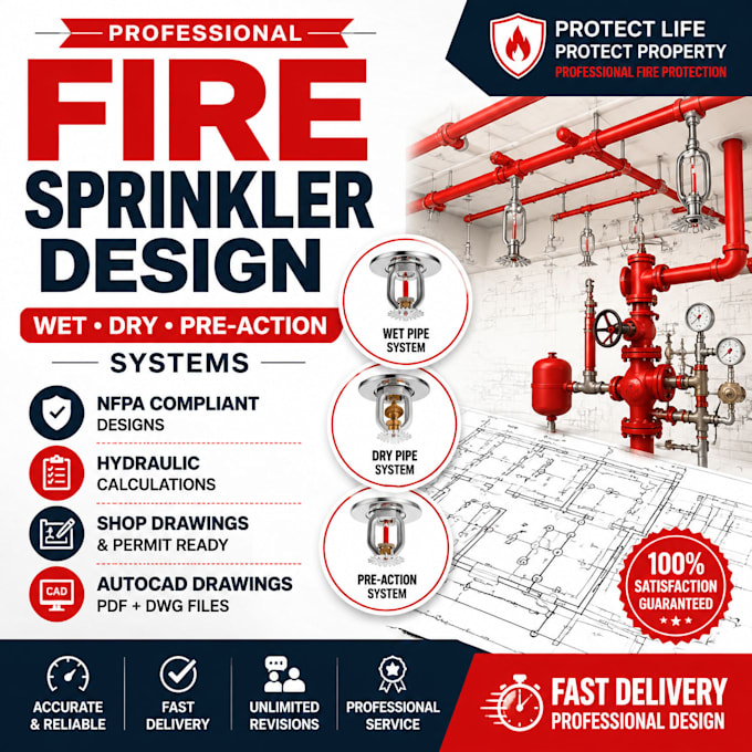 design wet, dry, and pre action fire sprinkler systems