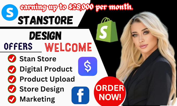setup stan store, shopify digital products store stan store digital store payhip