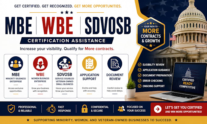 help with mbe wbe and sdvosb certification