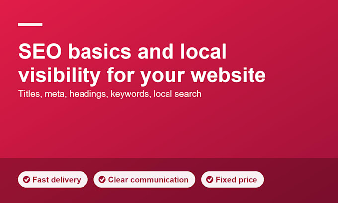 optimize your website SEO on page and local search visibility