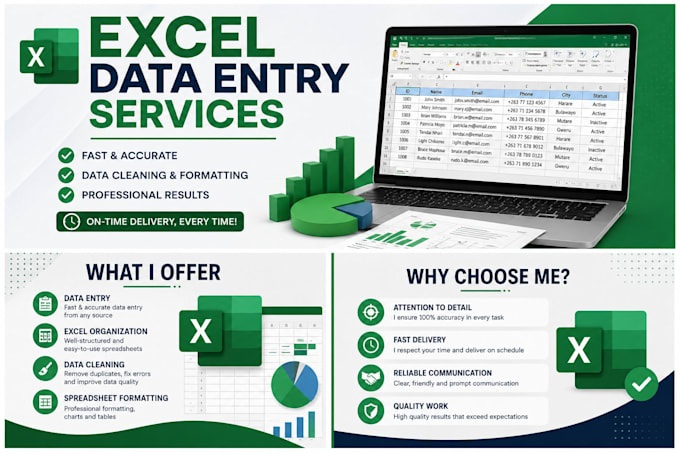 do excel data entry, cleaning and spreadsheet work