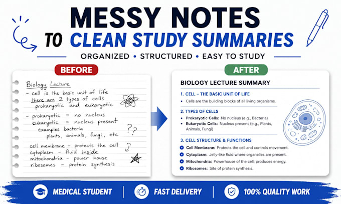 turn messy notes into clear study summaries