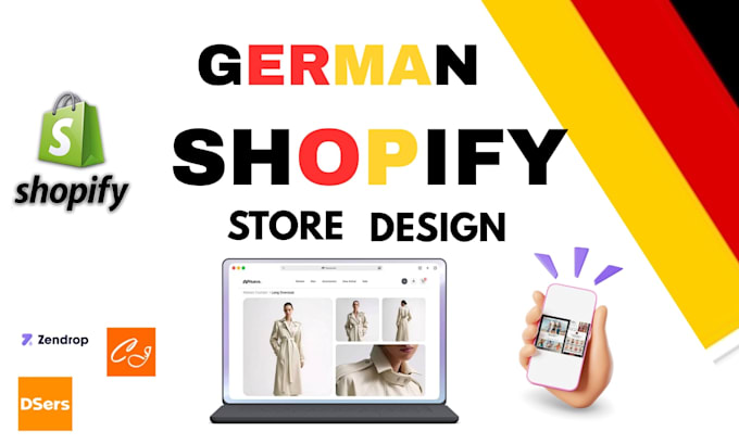 design a high converting multivendor germany shopify store for dropshipping