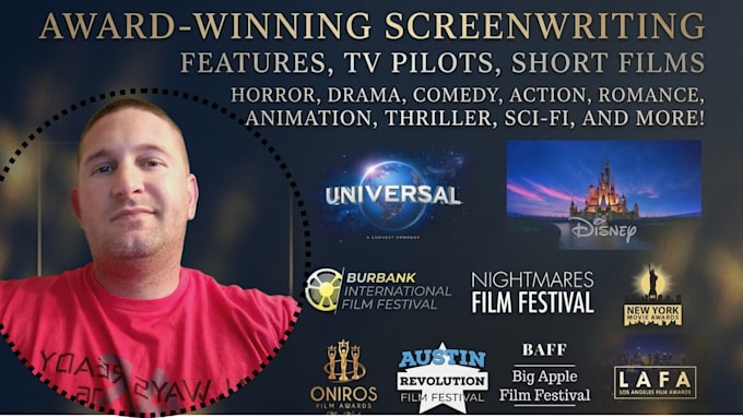 write your feature screenplay, TV pilot or short film script