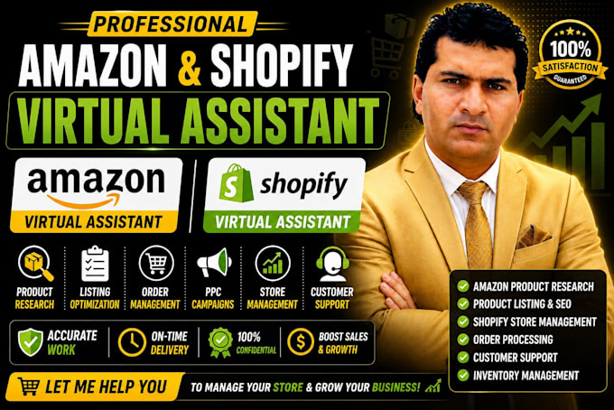 be your expert amazon fba VA and shopify assistant