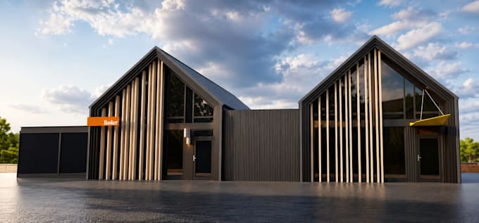 create 3d building for game with pbr textures and lod