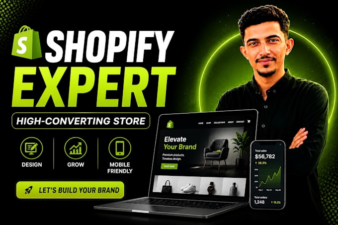 design a professional shopify store that converts
