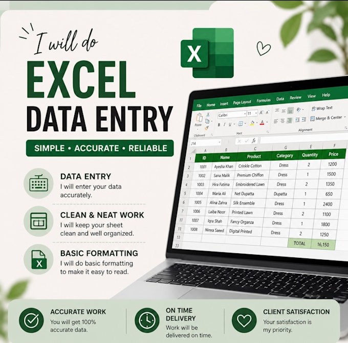 do basic excel data entry