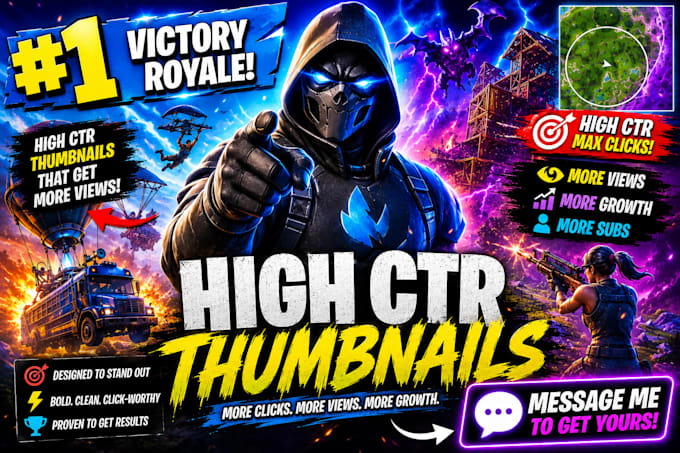 create high CTR fortnite thumbnails for gaming creators