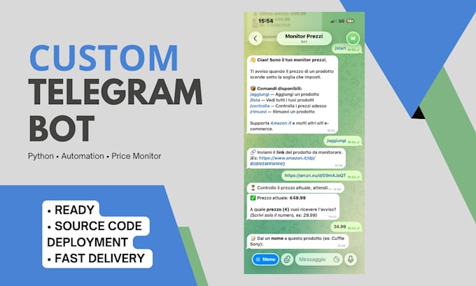build a custom telegram bot in python for your business