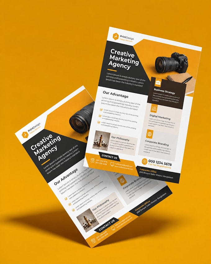 design professional dl flyer and brochure