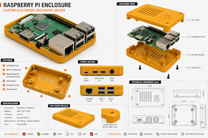 design custom electronic enclosures pcb housings and plastic product casings