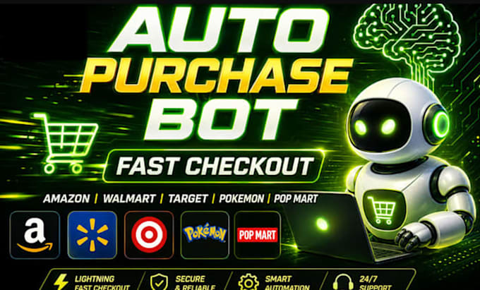 do pokemon bot, auto purchase bot, checkout bot, auto buying lazada shopping bot
