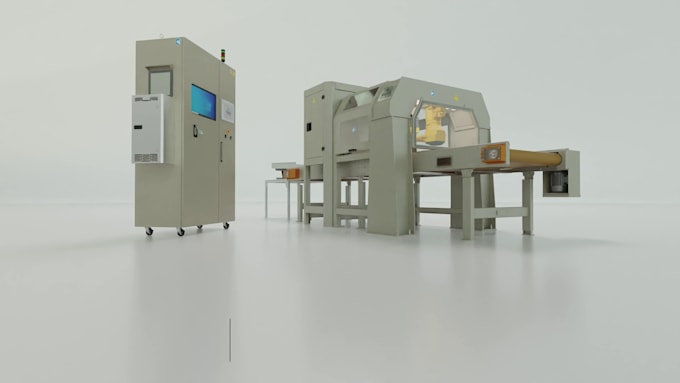 create 3d factory automation robotics conveyor system industrial animation