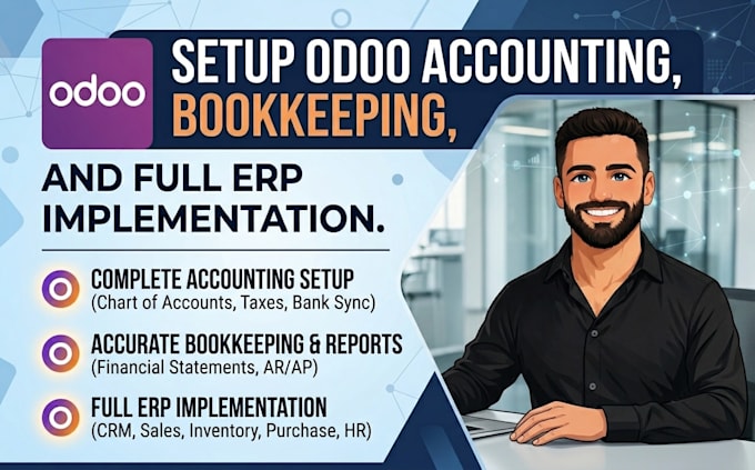 setup odoo accounting, bookkeeping, and full erp implementation