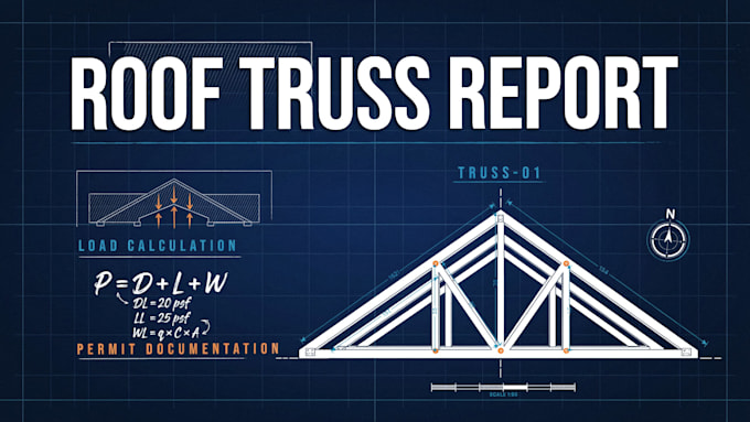 prepare roof truss calculation report for permit approval