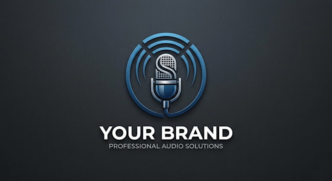 design a professional microphone logo for your brand