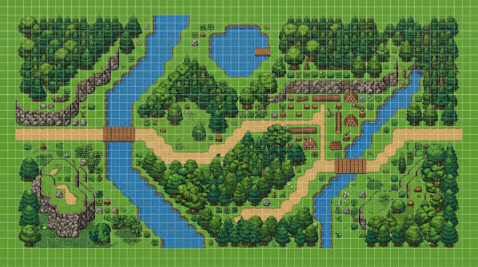 professional 2d tilemap design, game level design for unity, godot and rpg maker