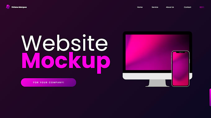 design a modern website mockup