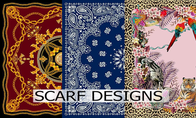create scarf bandana shawl pattern design
