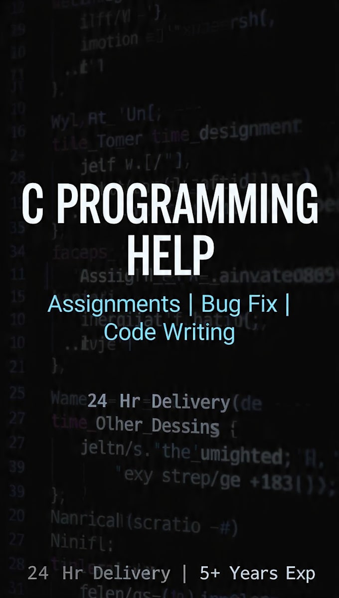 Write c programs, fix c code bugs and do c programming assignments by ...