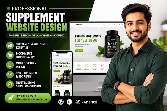 design a high converting supplement and wellness website