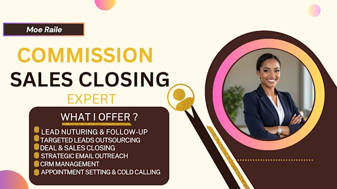 commission based sales closer, sdr, sales representative and cold caller