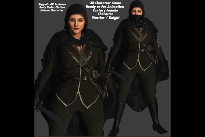 unreal engine daz 3d realistic character model rig 3d game character animation