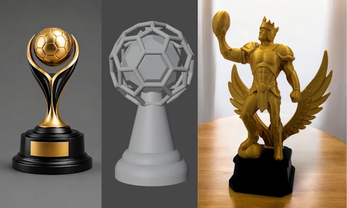 design custom 3d trophy award medal 3d coin model for printing