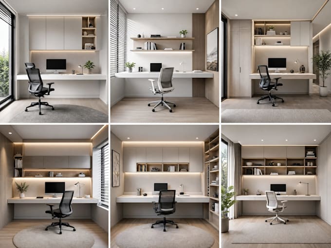 do interior design 3d rendering 3d visualization for home office workspaces