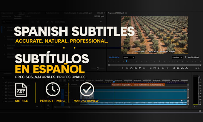 add professional spanish subtitles to your video