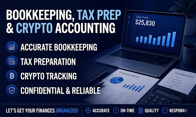 do bookkeeping, tax preparation and crypto transaction tracking