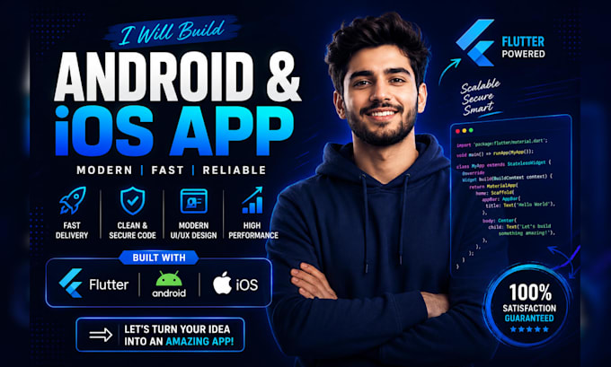 build a flutter android and ios app with store submission