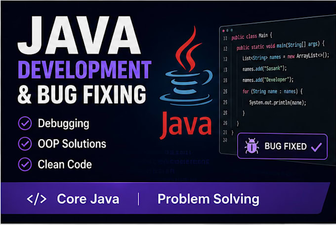 fix java bugs and develop java applications