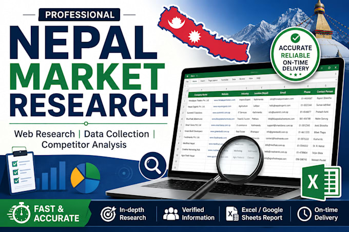do nepal market research web research and data collection