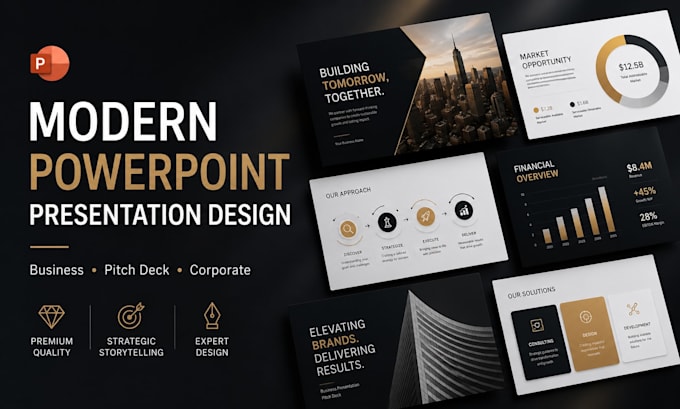 create a modern company profile powerpoint presentation