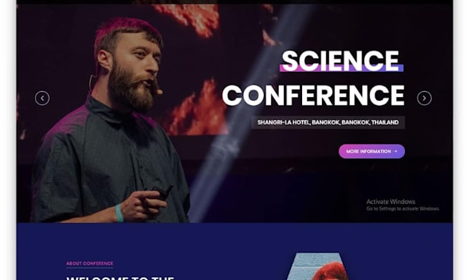 build event website,event management ticket booking website,conference website