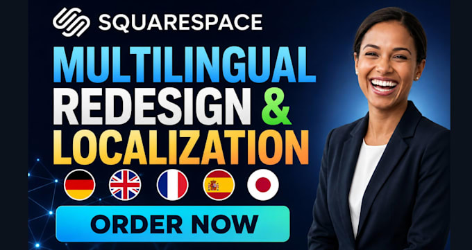 develop squarespace website multilingual localization service business redesign