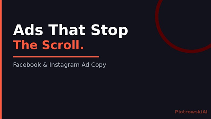 write scroll stopping facebook and instagram ad copy that converts