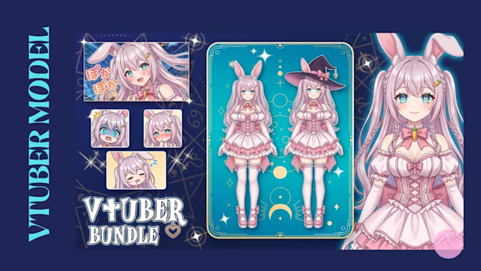 do live2d vtuber model vtuber rigging, anime vtuber and 3d vtuber avatar
