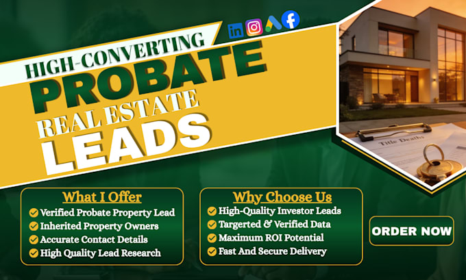generate 10 targeted probate property leads for real estate using facebook ads