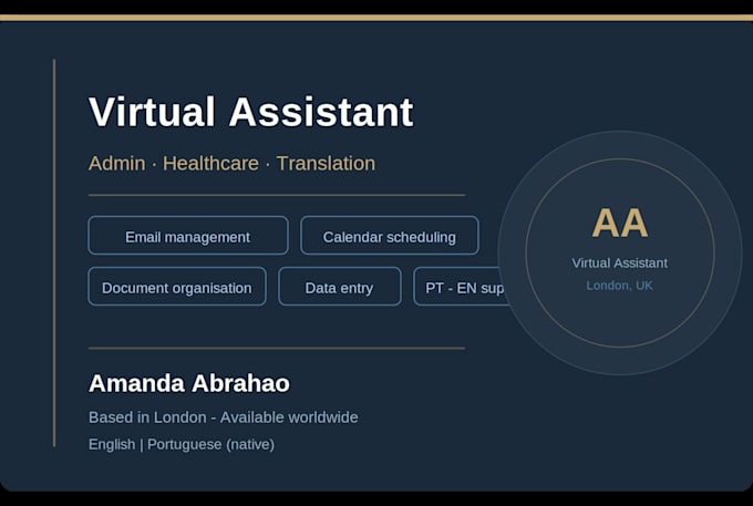 be your virtual assistant for admin and healthcare support