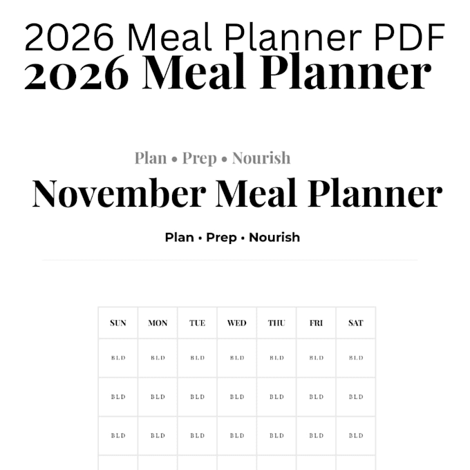 create a 2026 monthly meal planner PDF and water tracker for you
