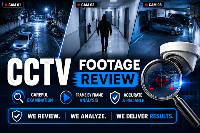 review the cctv footage and provide a task report