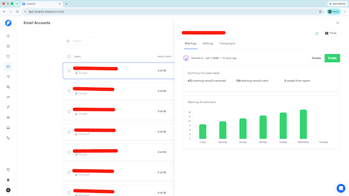 setup instantly ai cold email account in 24 hours