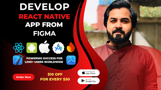 develop and create a react native app from figma design