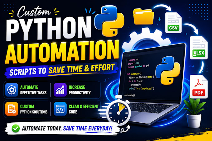 create python automation scripts to save time and effort